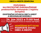 Pozvánka na protest Obcí a miest  Zemplína 1